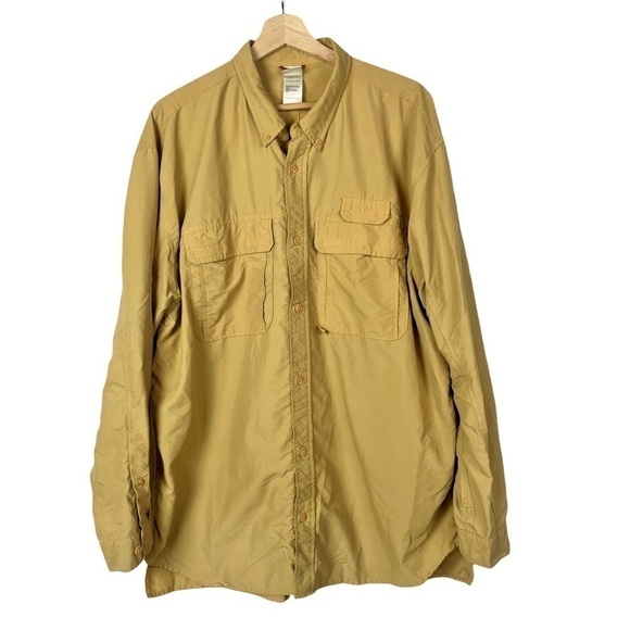 The North Face Golden Yellow Outdoor Long Sleeve Button Down XL - Picture 1 of 3